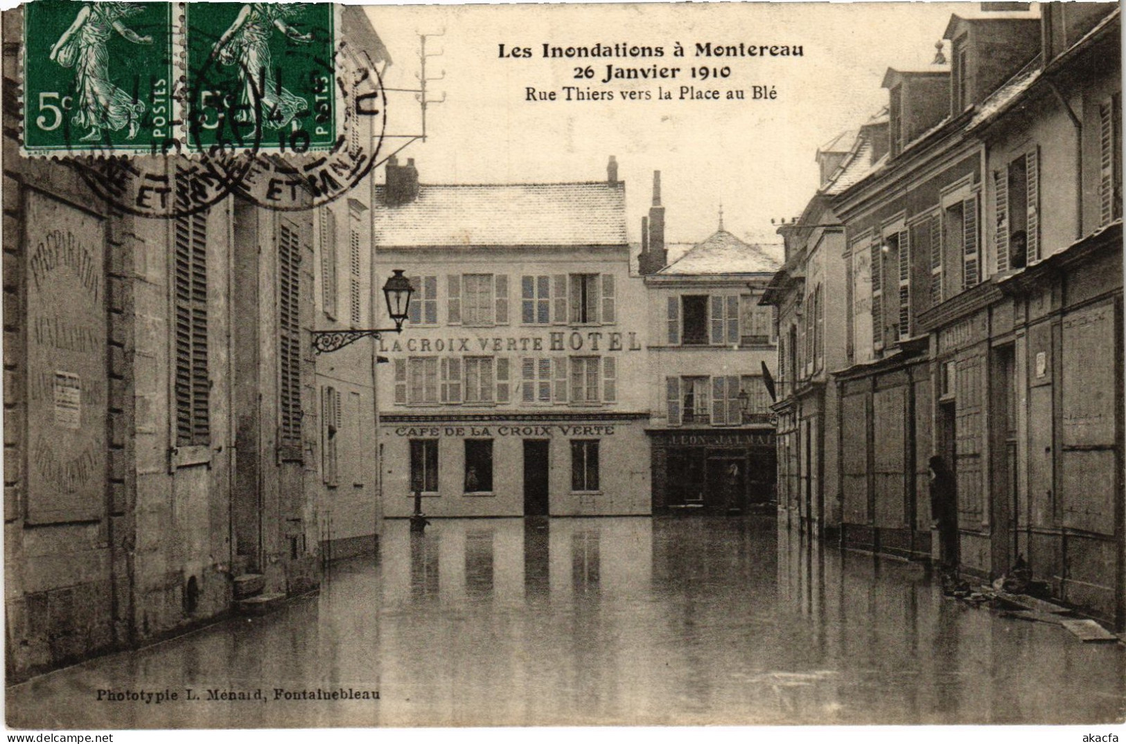 CPA Montereau Rue Thiers Inondations (1390908) - Montereau