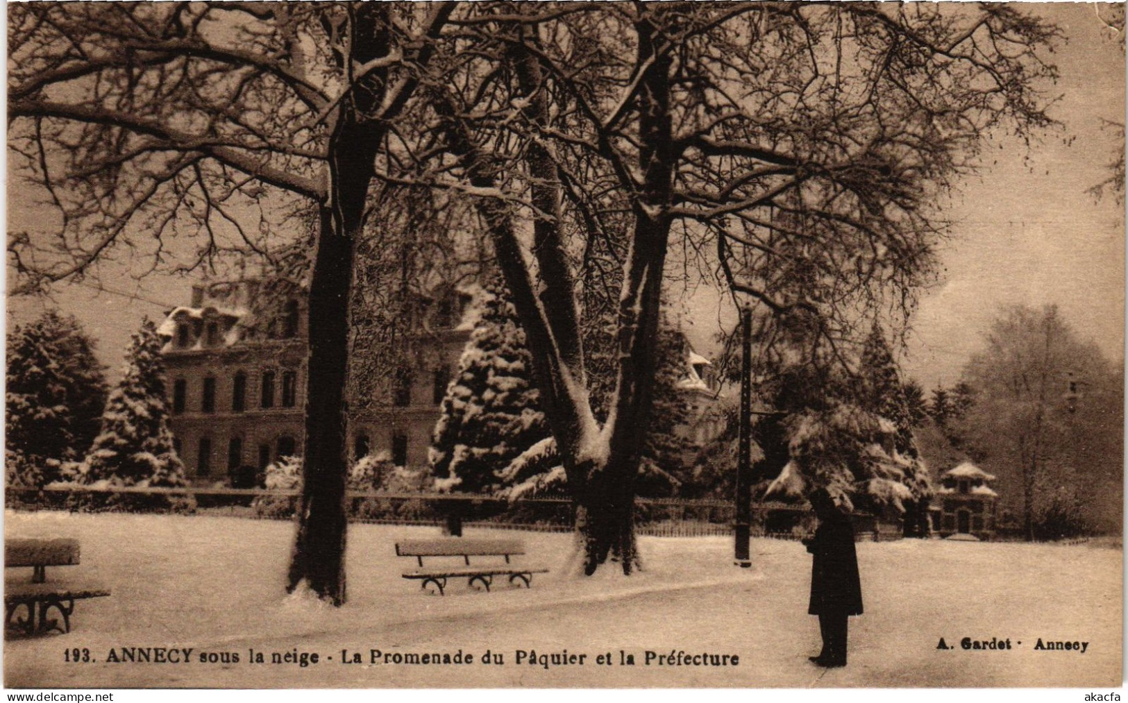 CPA Annecy Sous La Neige Promenade Du Paquier Winter (1390754) - Annecy
