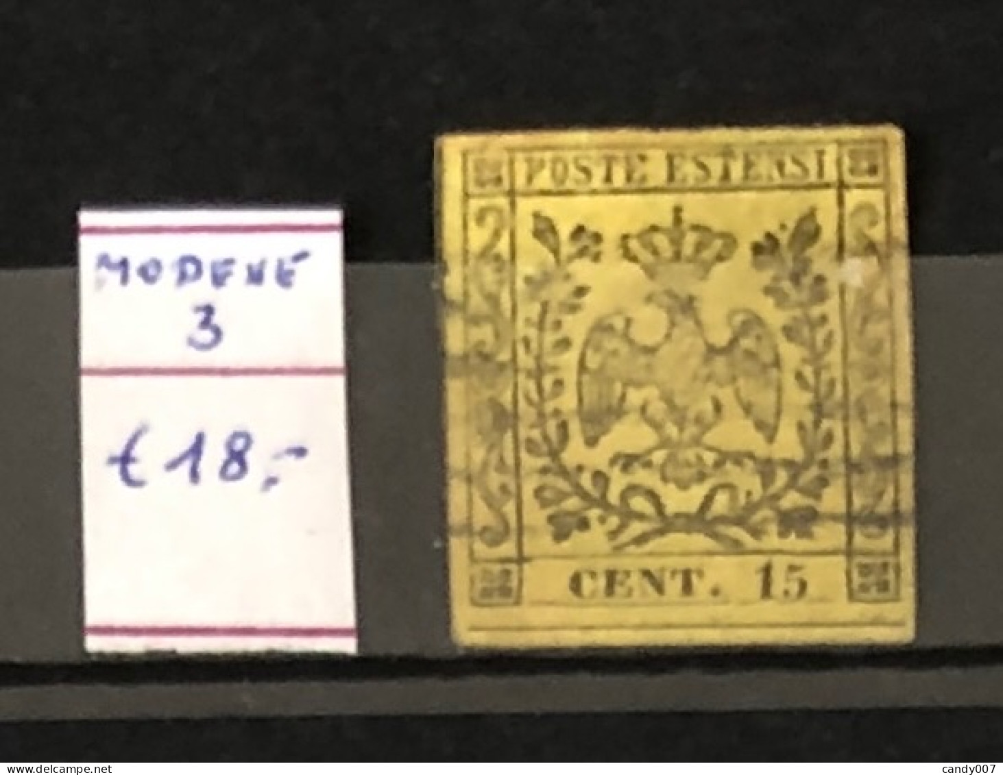 Italie Timbres  Modène N°3 Oblitéré - Modena