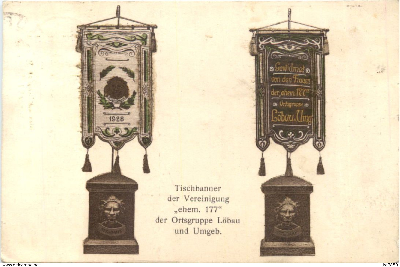 Löbau In Sachsen - Tischbanner Der Vereinigung Ehem. 177 - Loebau