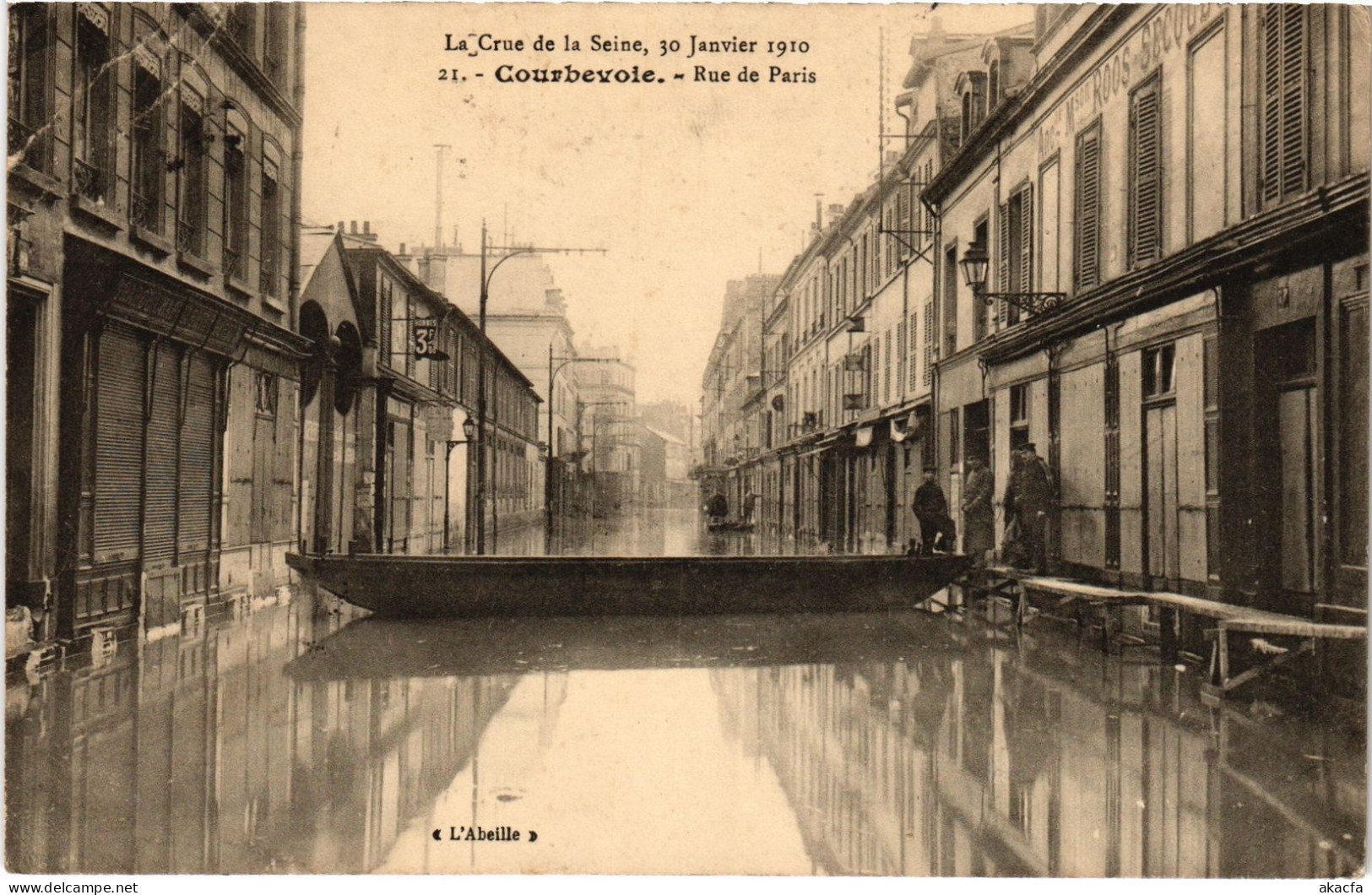 CPA Courbevoie Rue De Paris Inondations (1391251) - Courbevoie