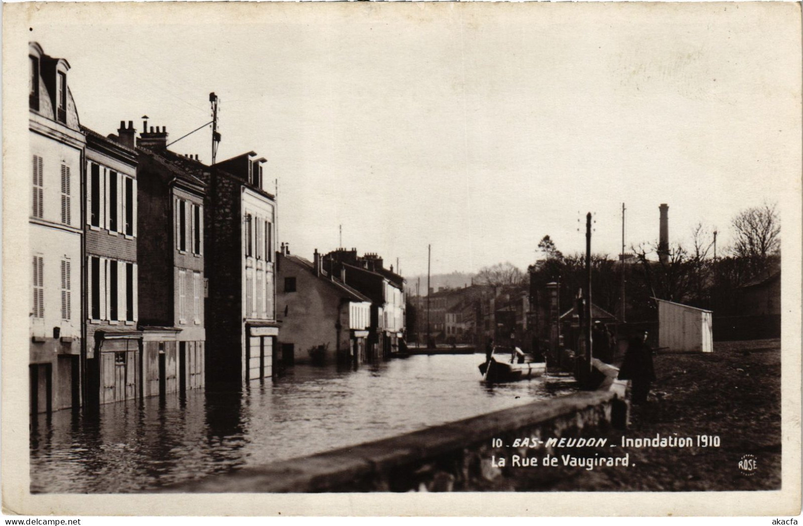 CPA Bas-Meudon Rue De Vaugirard Inondations (1391181) - Meudon