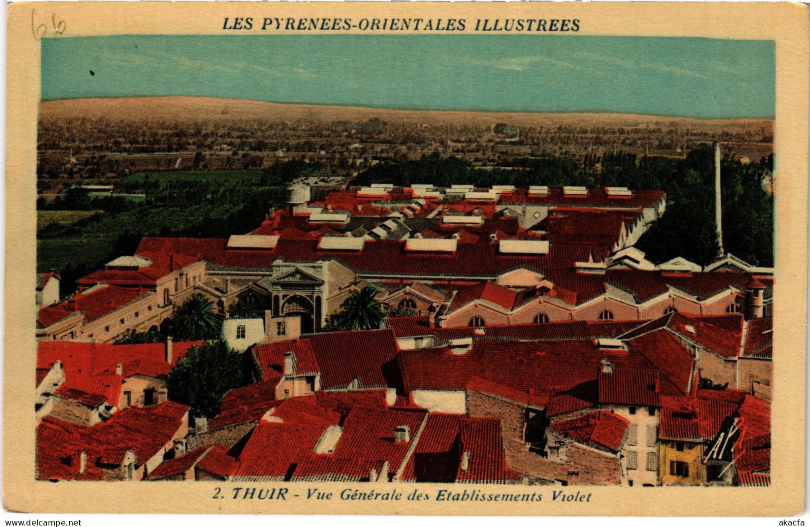 CPA Pyrénées Thuir Vue Générale Etabl. Violet (1390280) - Other & Unclassified
