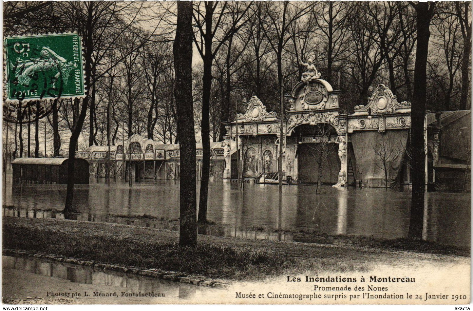 CPA Montereau Promenade Des NOues Inondations (1390907) - Montereau