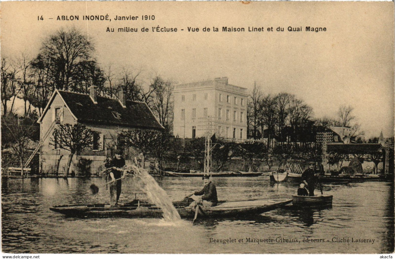 CPA Ablon Ecluse Inondations (1391306) - Ablon Sur Seine