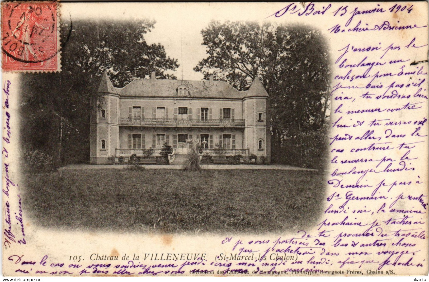 CPA St-Marcel-les-Chalon Chateau De La Villeneuve (1390641) - Andere & Zonder Classificatie