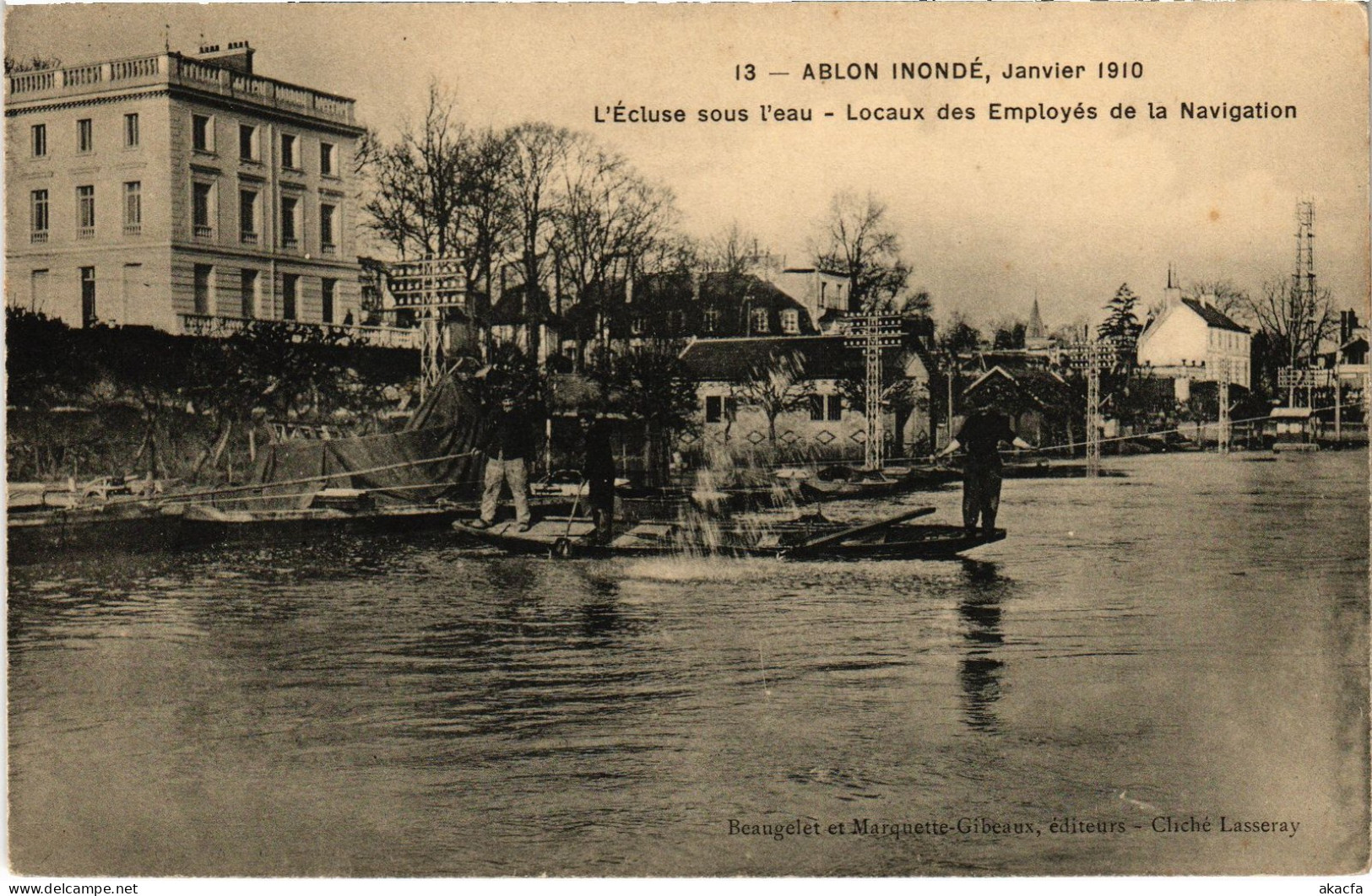 CPA Ablon Ecluse Sous L'eau Inondations (1391281) - Ablon Sur Seine