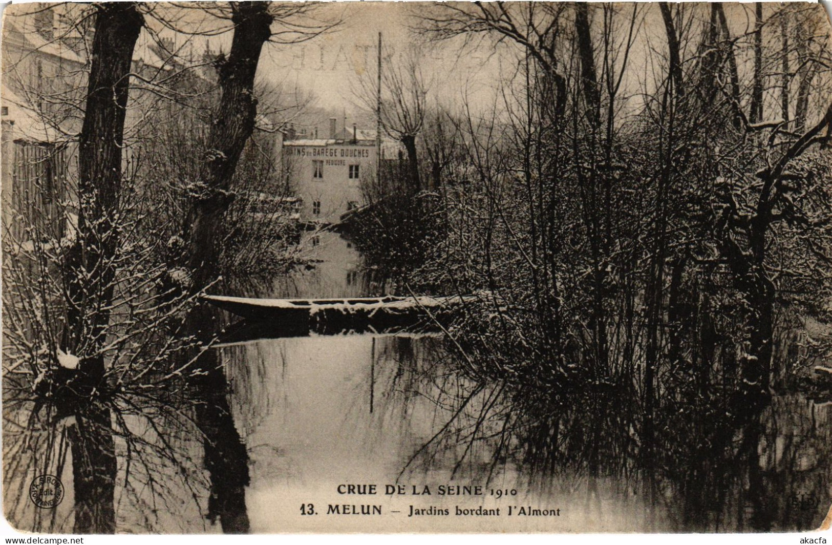 CPA Melun Jardin Almont Inondations (1390910) - Melun