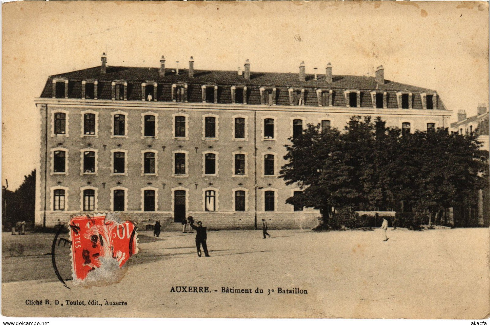 CPA Auxerre Batiment 3e Bataillon (1391145) - Auxerre