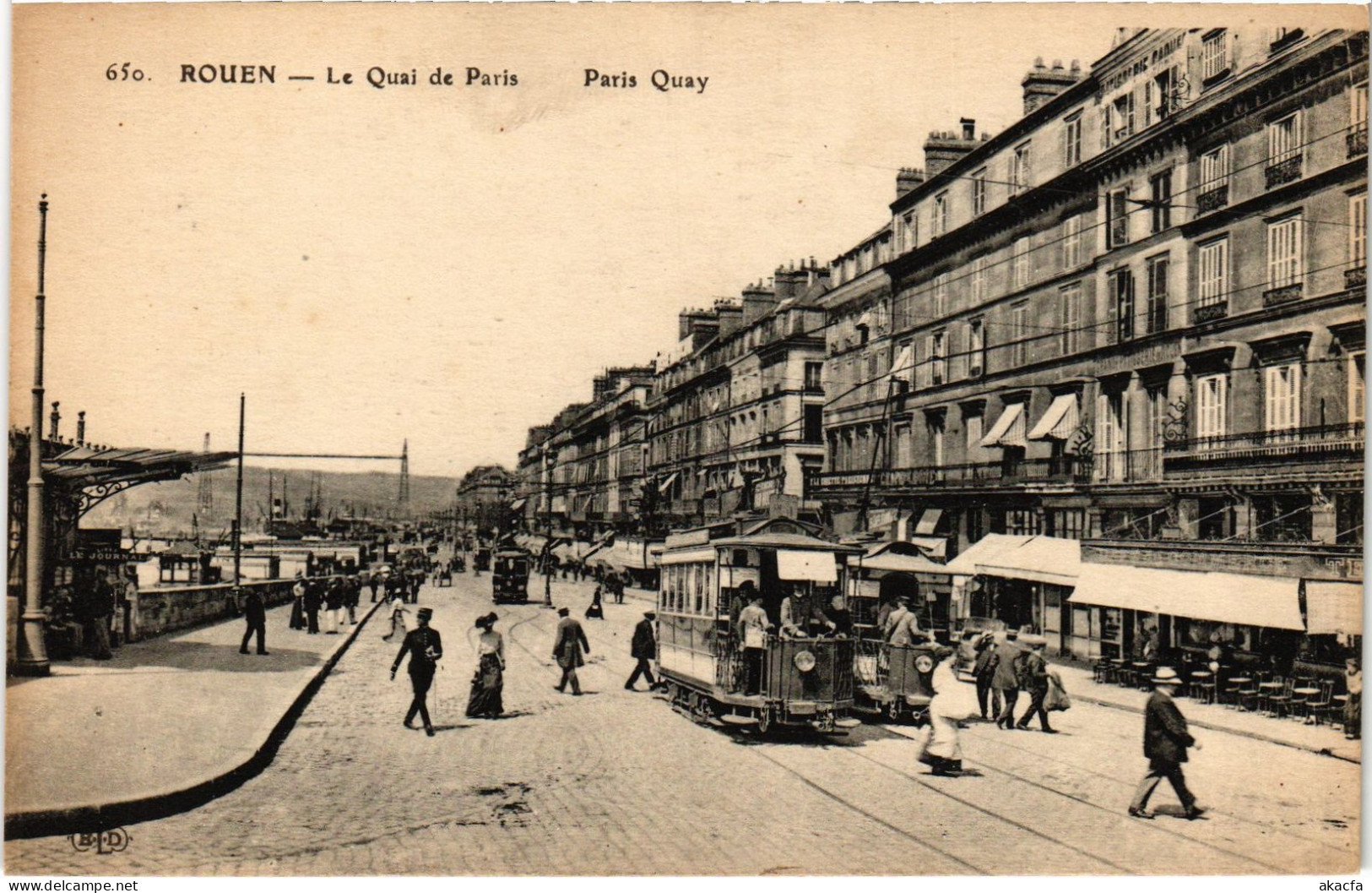 CPA Rouen Quai De Paris Tramway (1390860) - Rouen