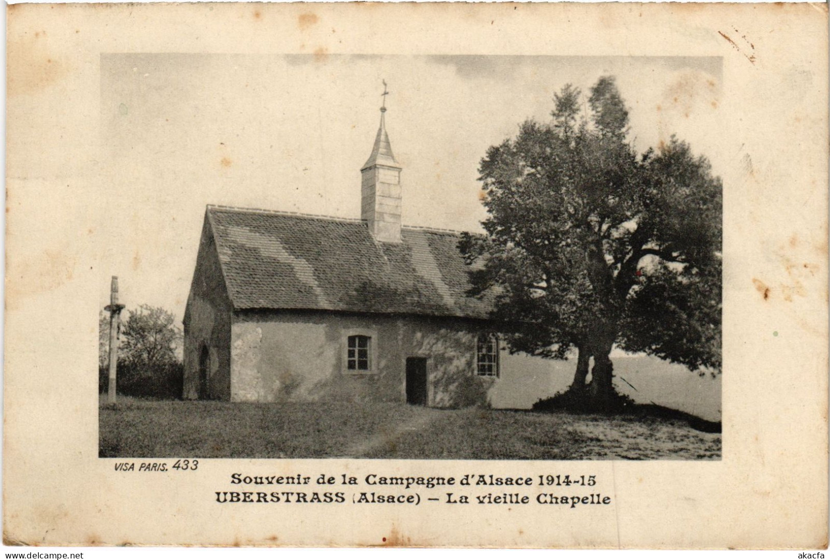 CPA Alsace Uberstrass Vieile Chapelle Guerre (1390323) - Andere & Zonder Classificatie
