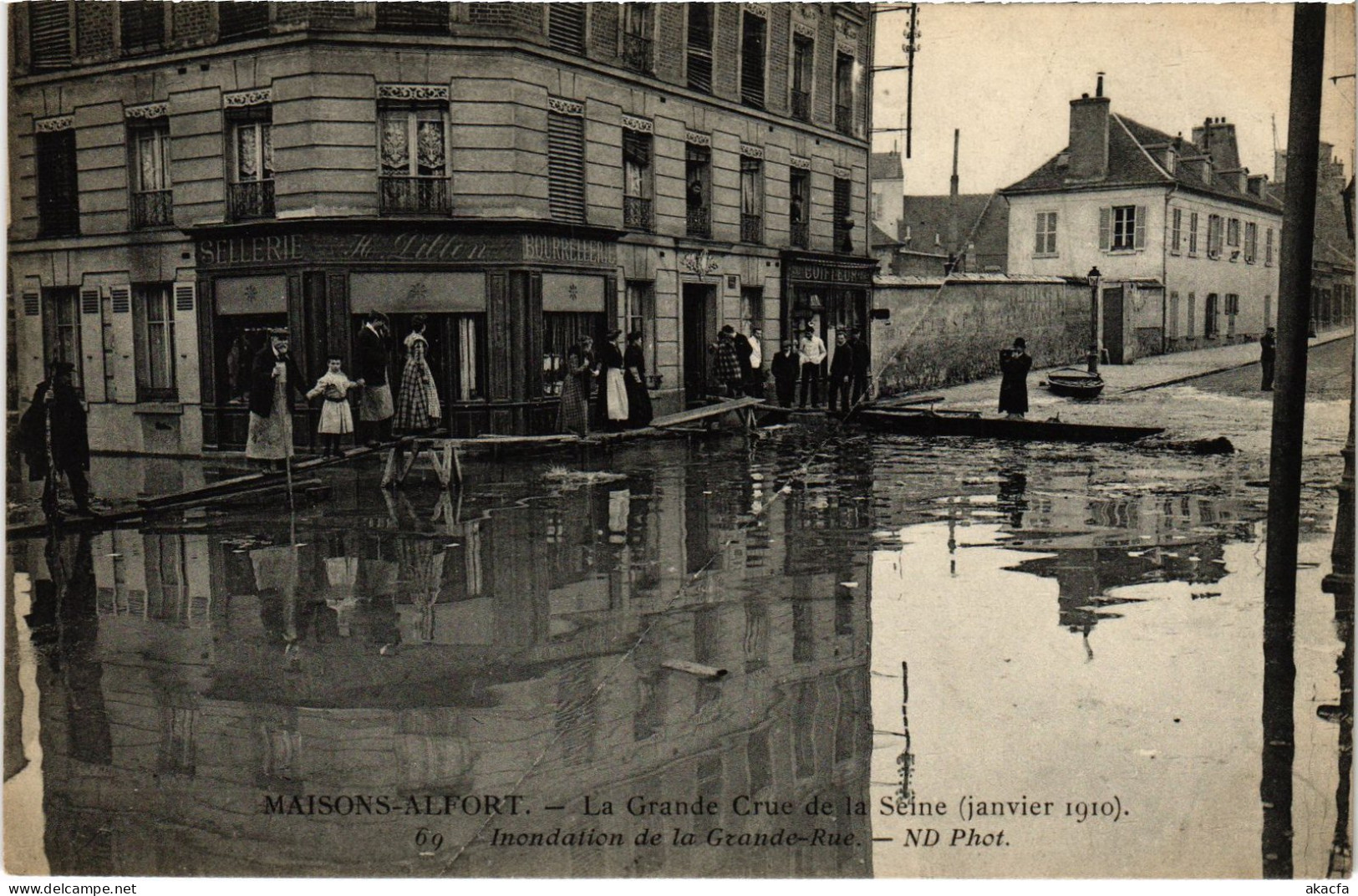 CPA Maisons-Alfort Grande Rue Inondations (1391290) - Maisons Alfort