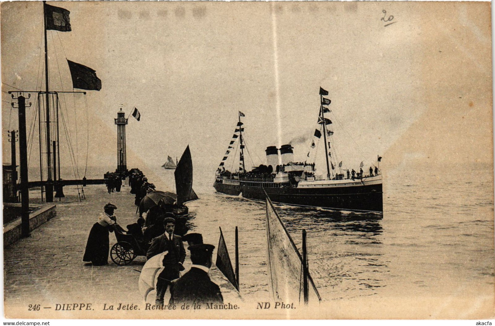 CPA Dieppe La Jetée Rentrée De La Manche Ships (1390866) - Dieppe