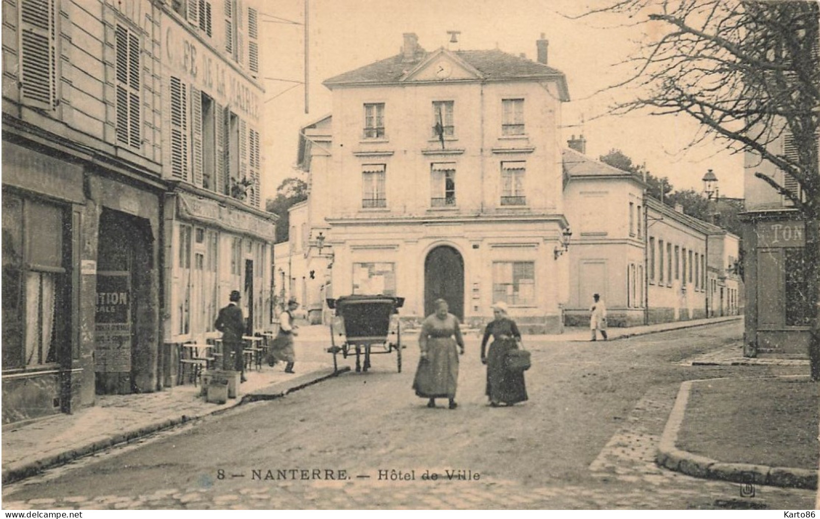 Nanterre * Rue Et Hôtel De Ville * Café De La Mairie - Nanterre