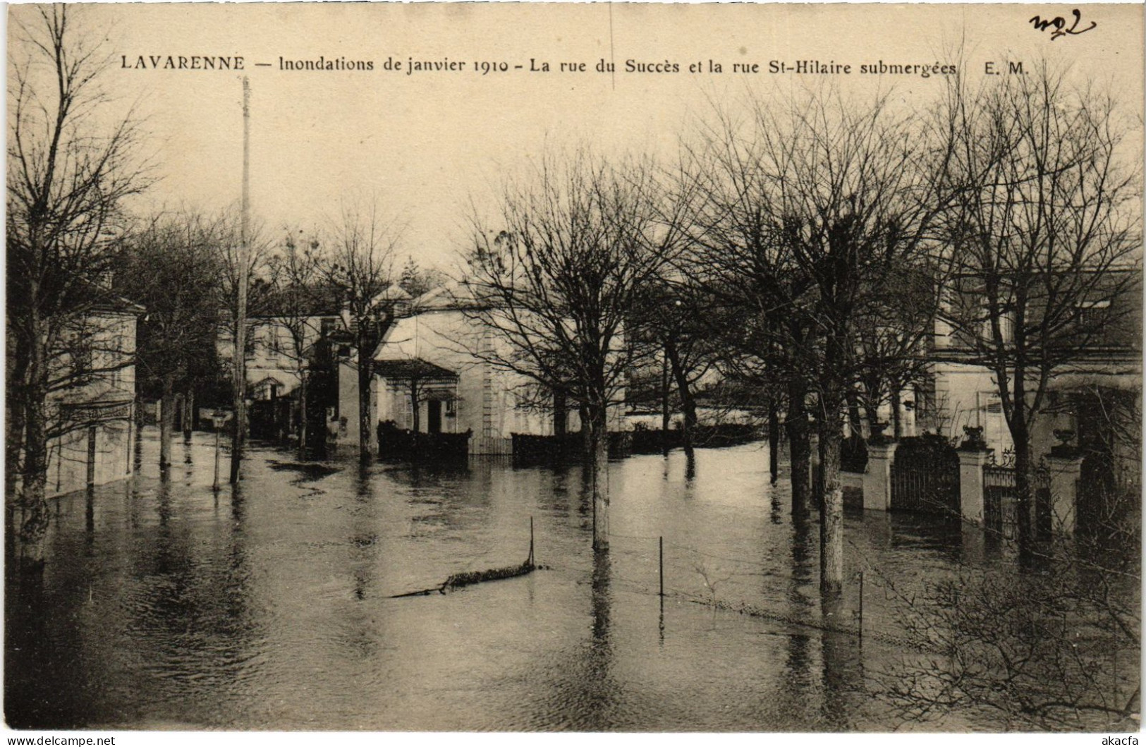 CPA Lavarenne Rue Du Succes Rue St-Hilaire Inondations (1390670) - Saint Maur Des Fosses