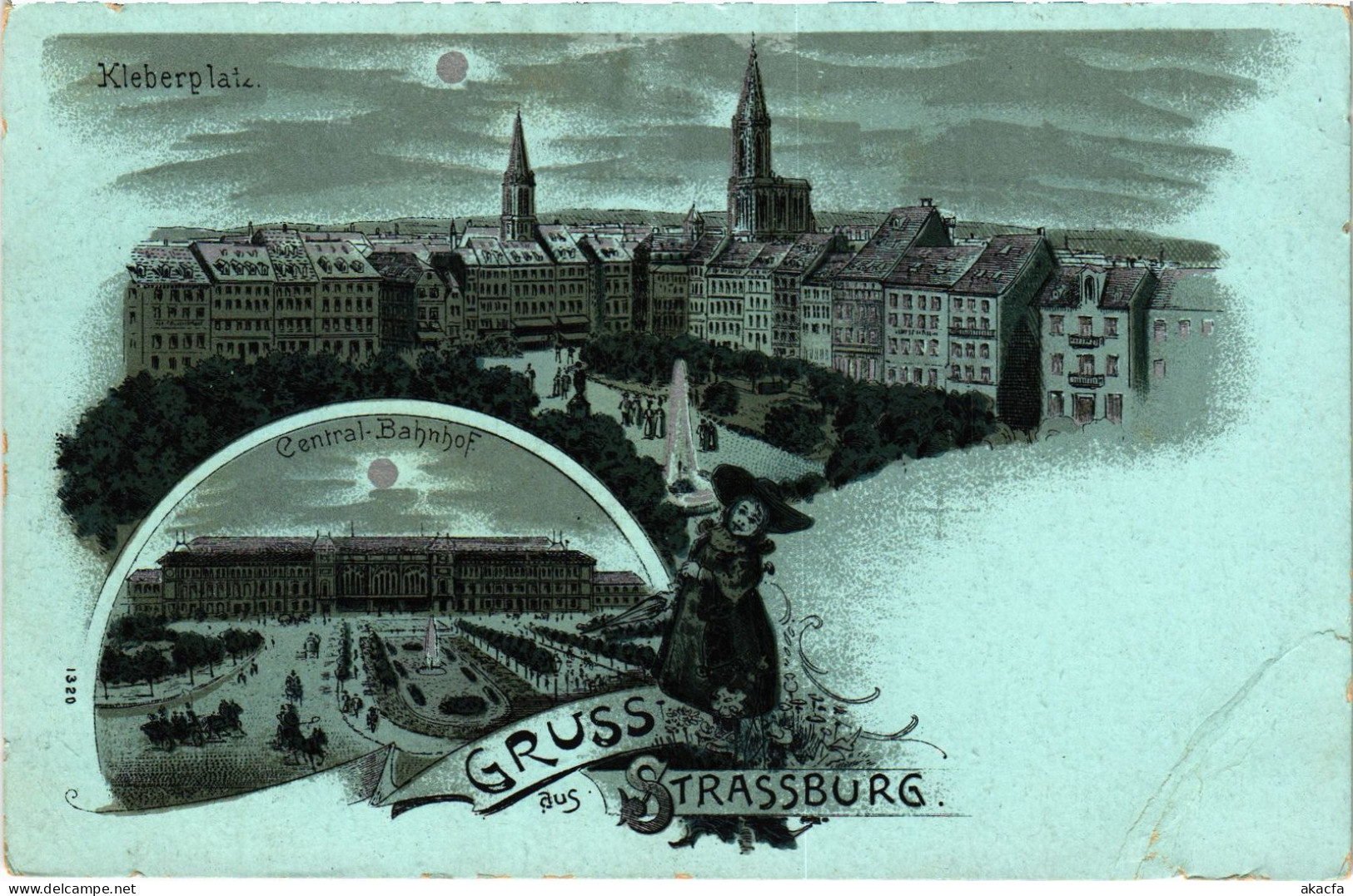 CPA Gruss Aus Strasbourg Kleberplatz LITHO (1390318) - Straatsburg