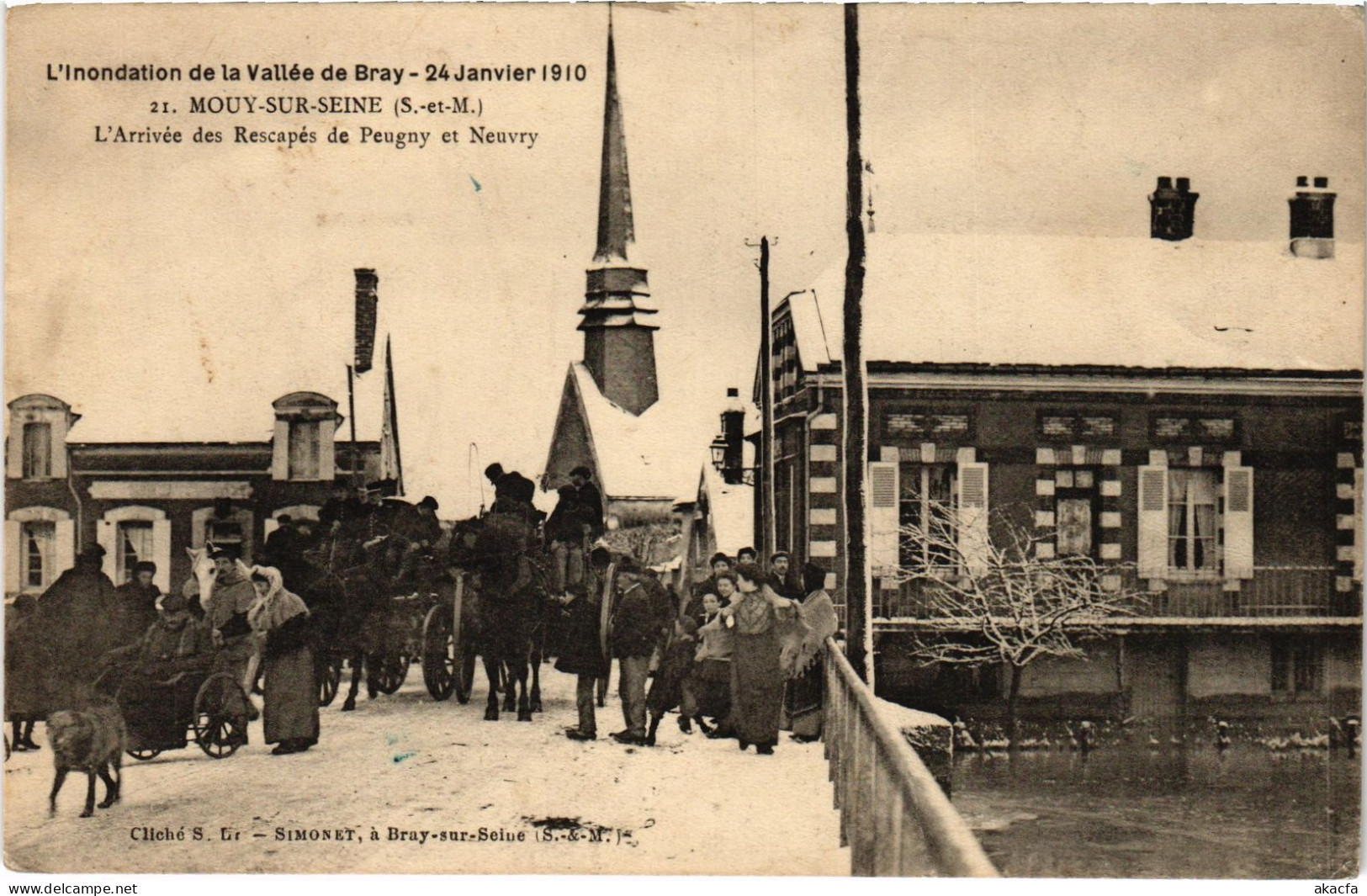 CPA Vallée De Bray Mouy-sur-Seine Rescapés Inondations (1390902) - Otros & Sin Clasificación