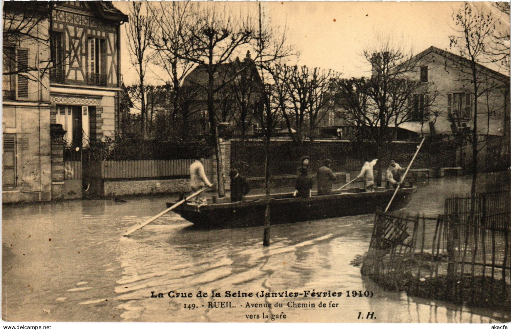 CPA Rueil Avenue Du Chemin De Fer Inondations (1391184) - Rueil Malmaison