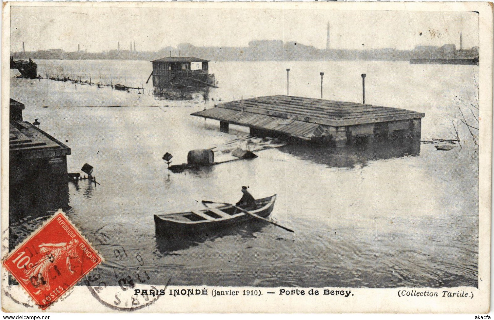 CPA Paris Porte De Bercy Inondations (1390811) - De Overstroming Van 1910