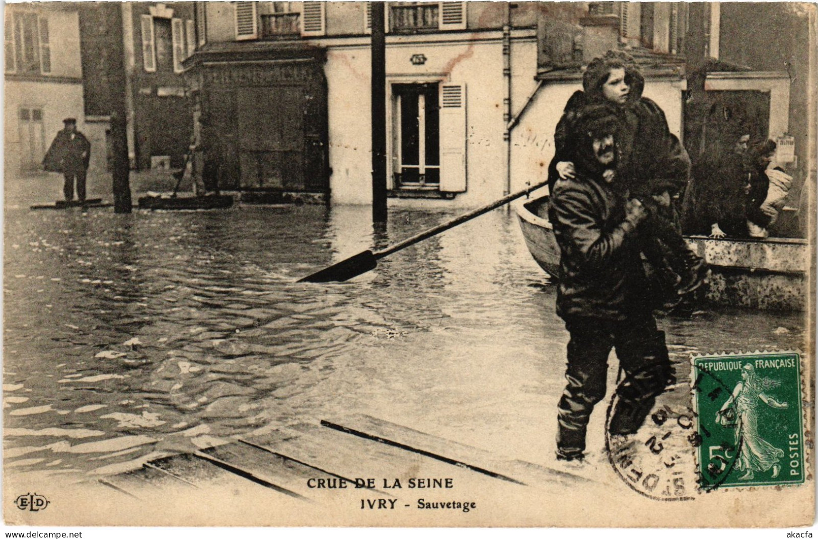 CPA Ivry Sauvetage Inondations (1391272) - Ivry Sur Seine