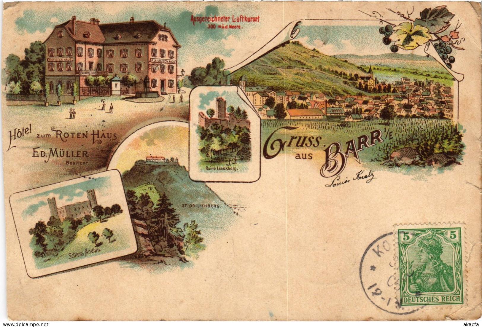 CPA Gruss Aus Barr LITHO (1390313) - Barr