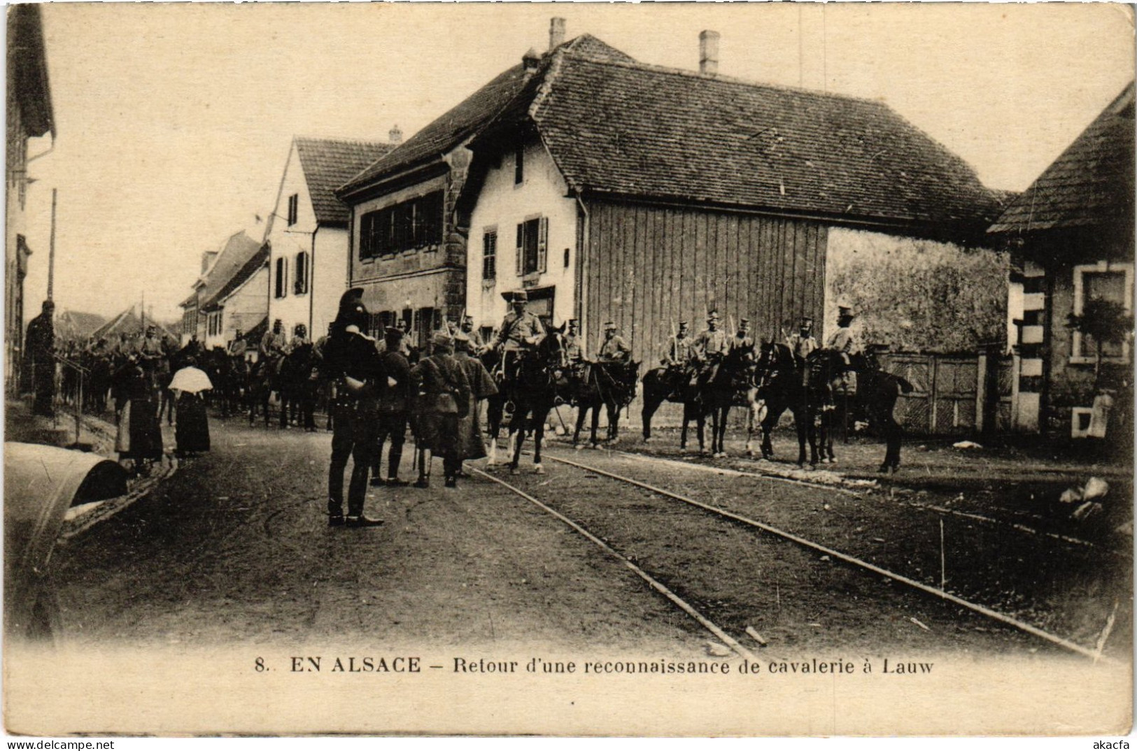 CPA Alsace Lauw Retour D'une Reconnaissance De Cavalerie Guerre (1390532) - Autres & Non Classés