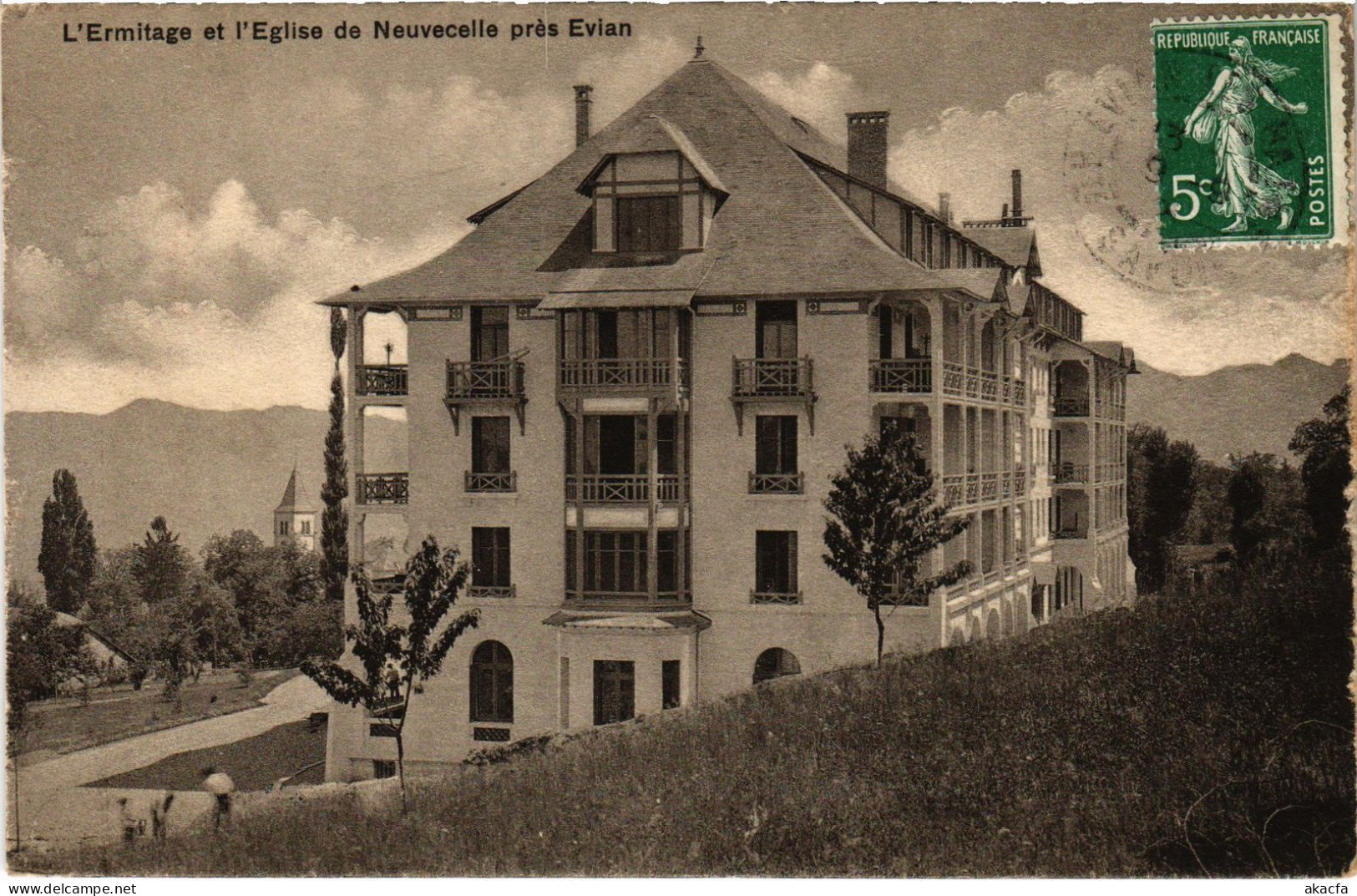 CPA Evian-les-Bains Ermitage Et Eglise De Neuvecelle (1390756) - Evian-les-Bains