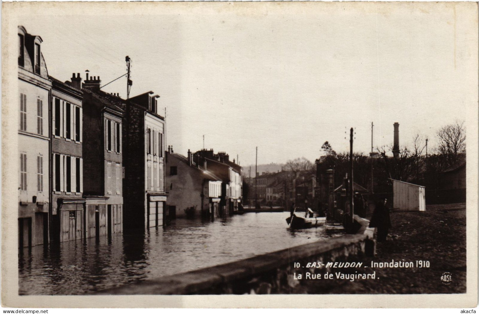 CPA Bas-Meudon Rue De Vaugirard Inondations (1391201) - Meudon