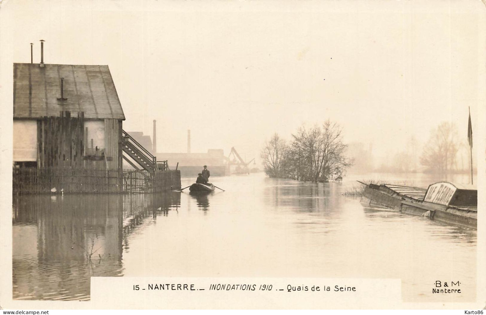 Nanterre * Carte Photo * Inondations De 1910 * Les Quais De La Seine * Crue - Nanterre