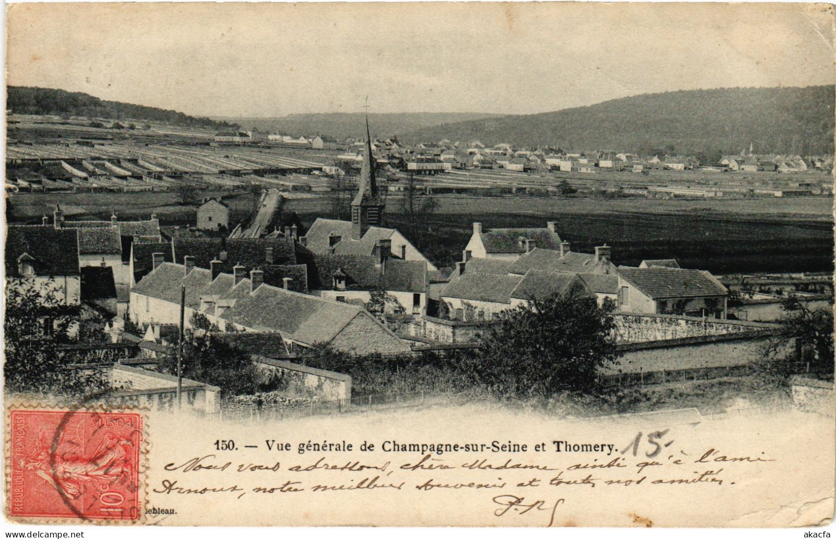 CPA Champagne-sur-Seine Vue Générale Thomery (1390892) - Champagne Sur Seine