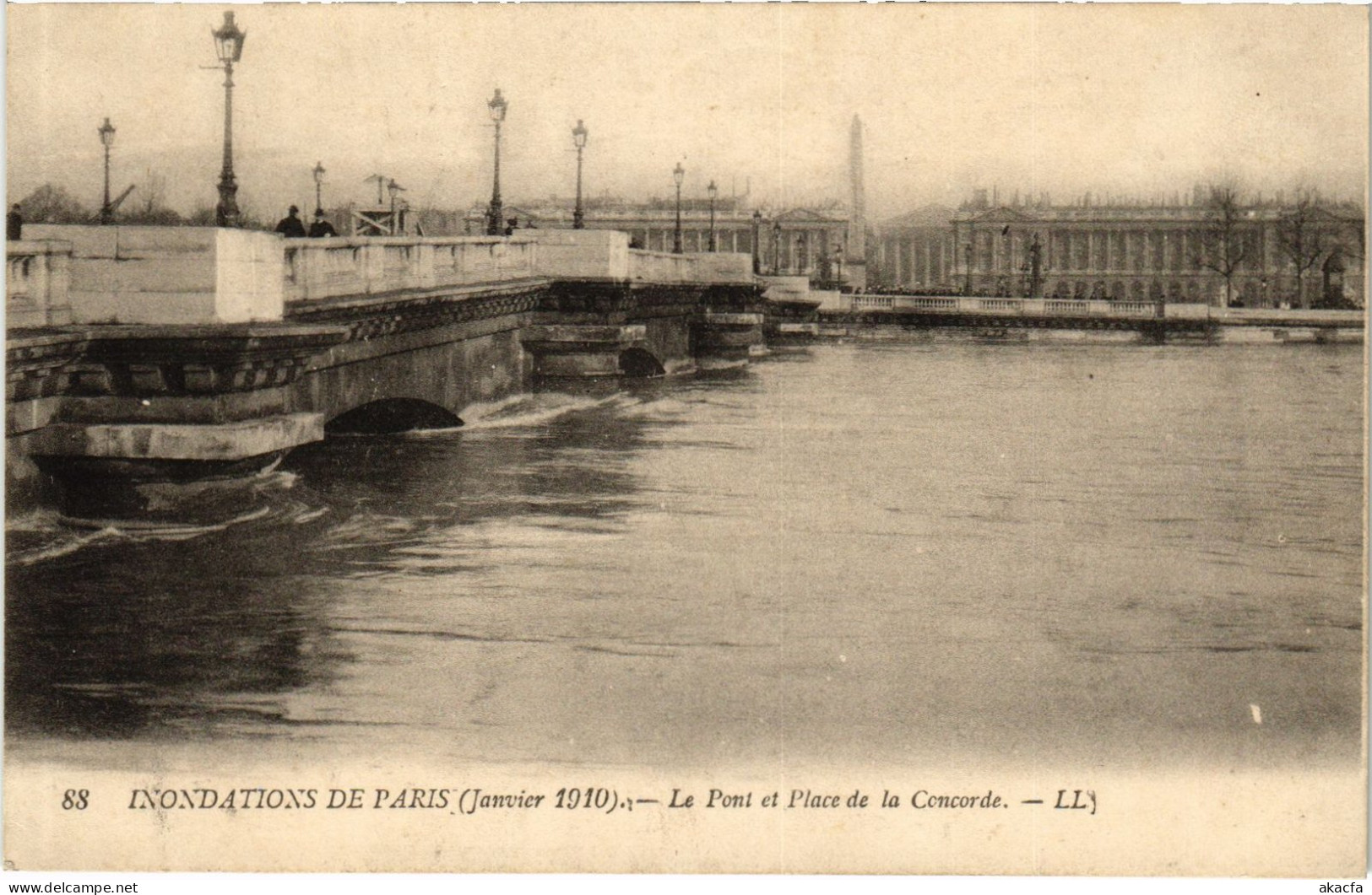CPA Paris Pont De La Concorde Inondations (1390820) - Überschwemmung 1910