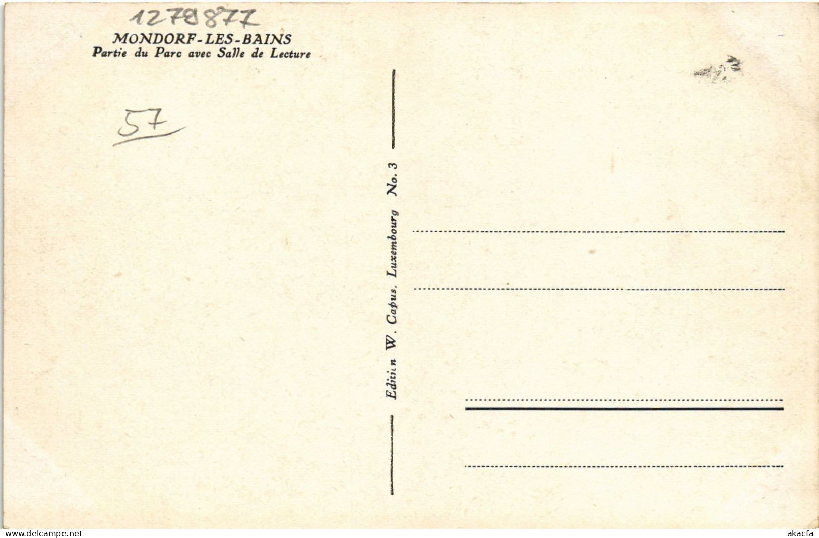 CPA Mondorf-les-Bains Partie Du Parc Salle De Lecture (1279877) - Other & Unclassified