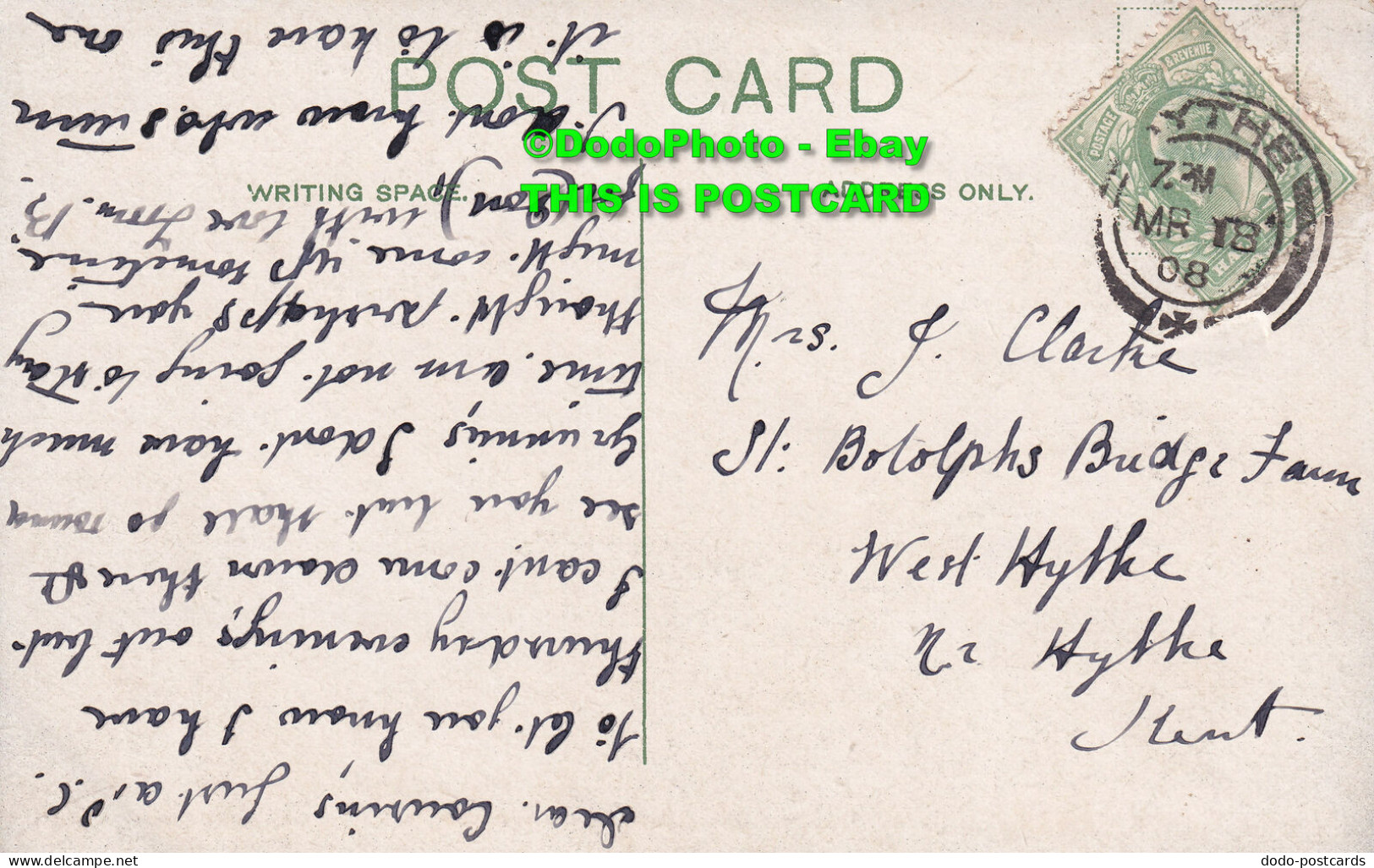 R420052 London. London Bridge. Postcard. 1908 - Other & Unclassified