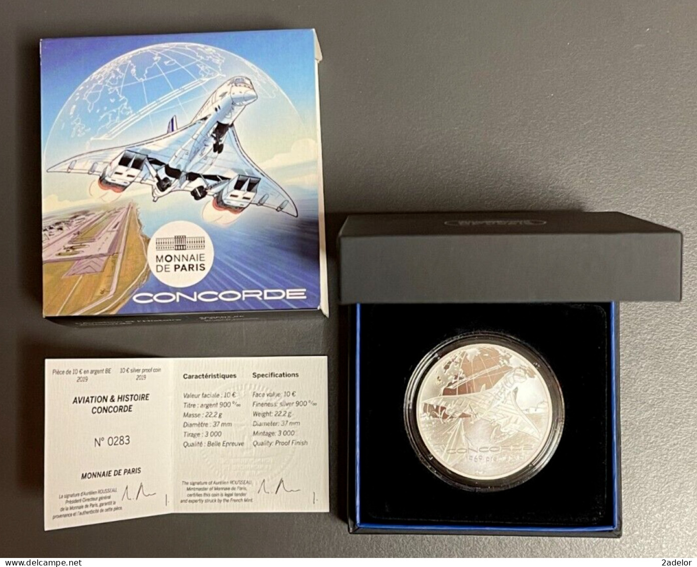 Beau Coffret 10€ BE, 2019. Aviation Et Histoire "Concorde". Monnaie De Paris. - Francia