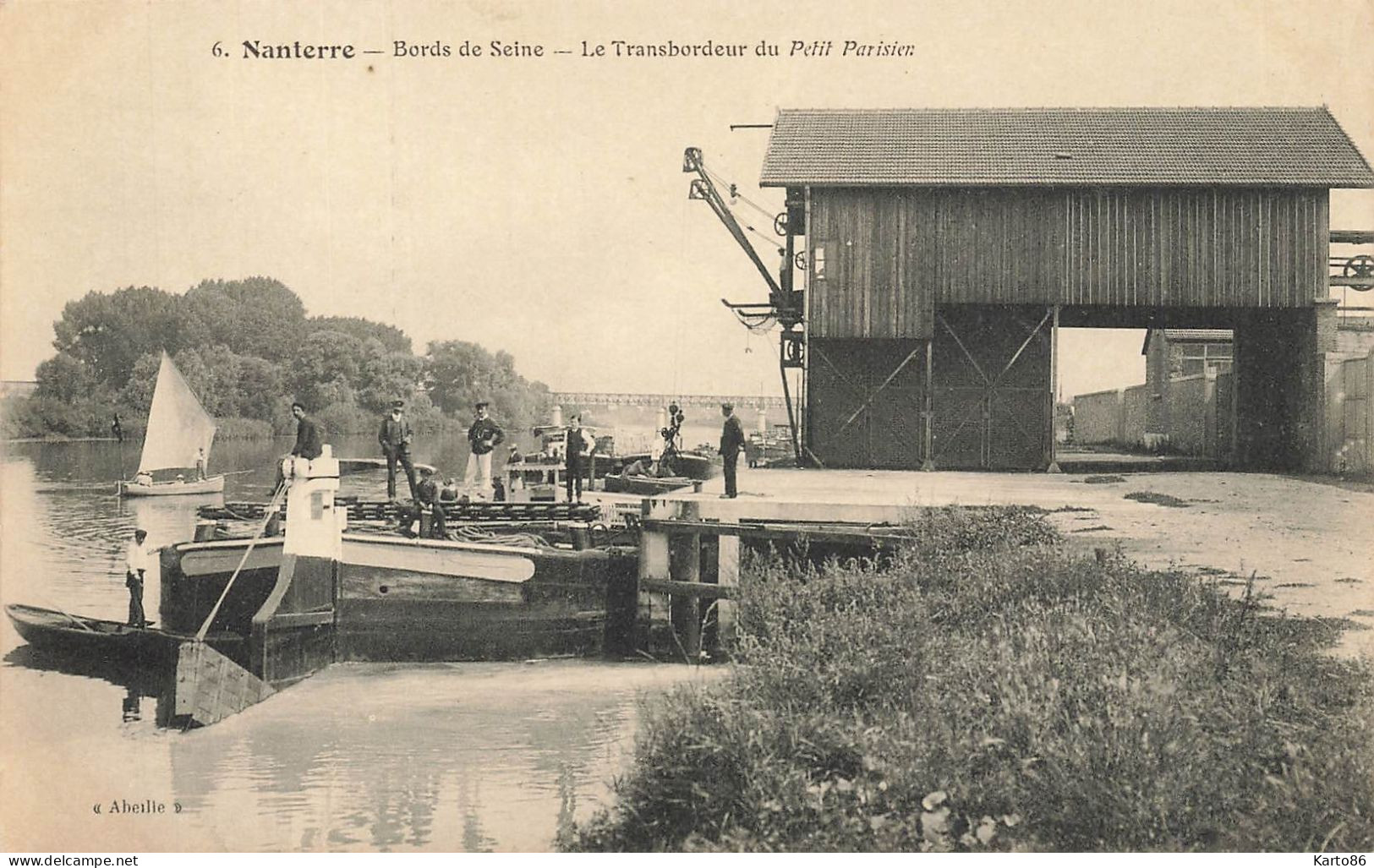 Nanterre * Les Bords De Seine * Le Transbordeur Du Petit Parisien * Péniche Batellerie - Nanterre