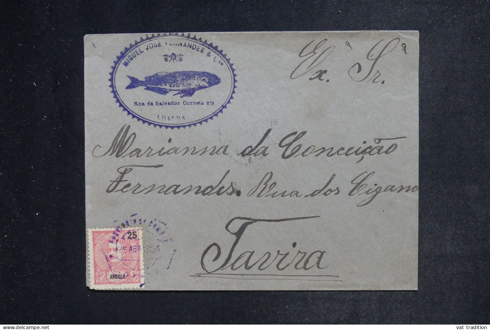 ANGOLA - Enveloppe Commerciale Pour Tavira En 1906- L 152506 - Angola