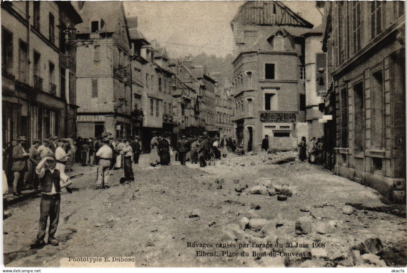 CPA Elbeuf Place Du Bour-du-Couevnt Orage 1908 (1390839) - Elbeuf