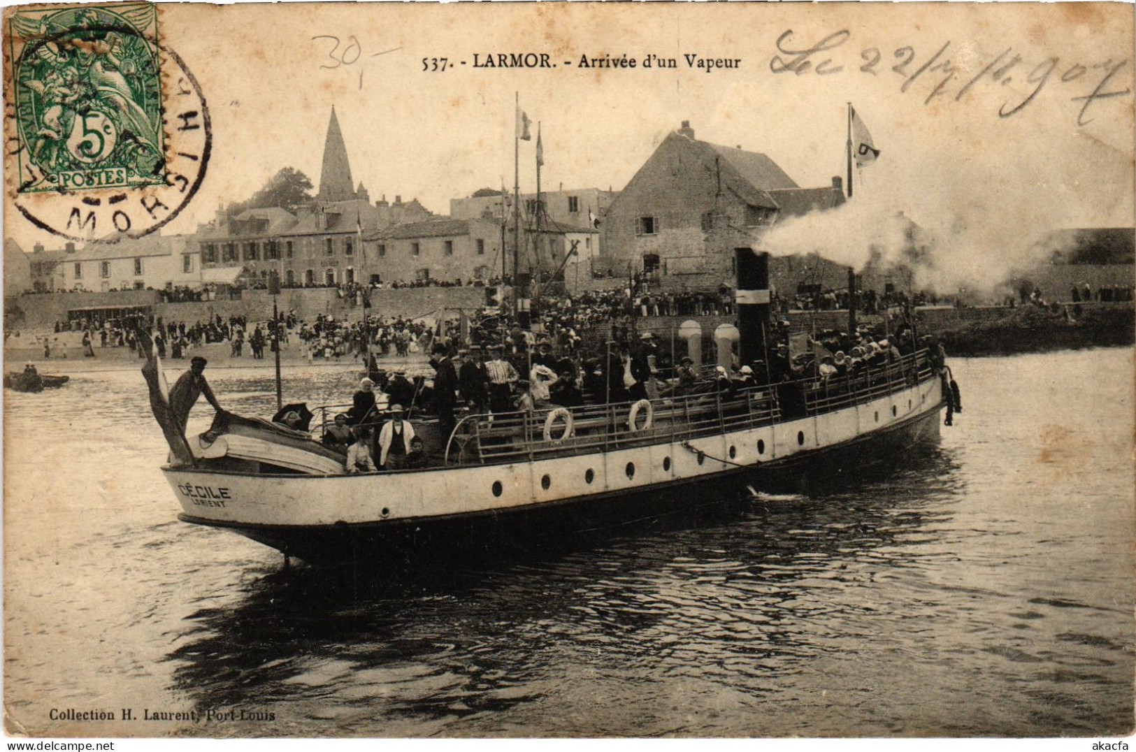 CPA Larmor Arrivée D'un Vapeur (1279845) - Larmor-Plage