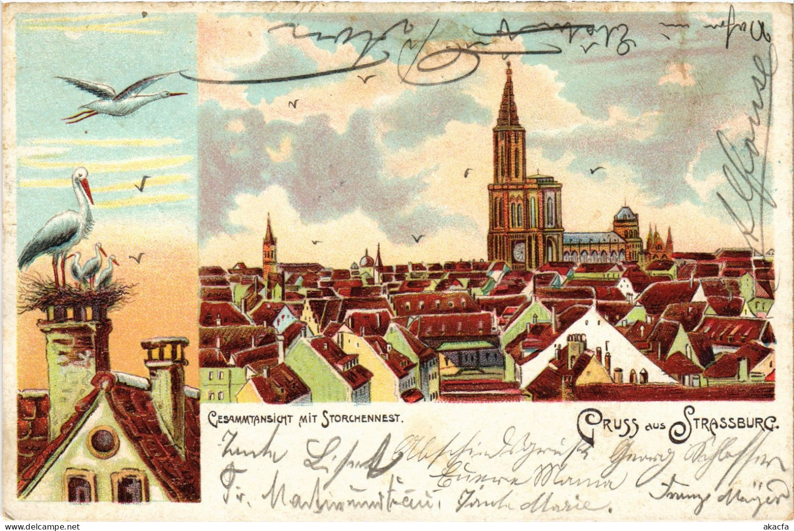 CPA Gruss Aus Strasbourg LITHO (1390369) - Strasbourg