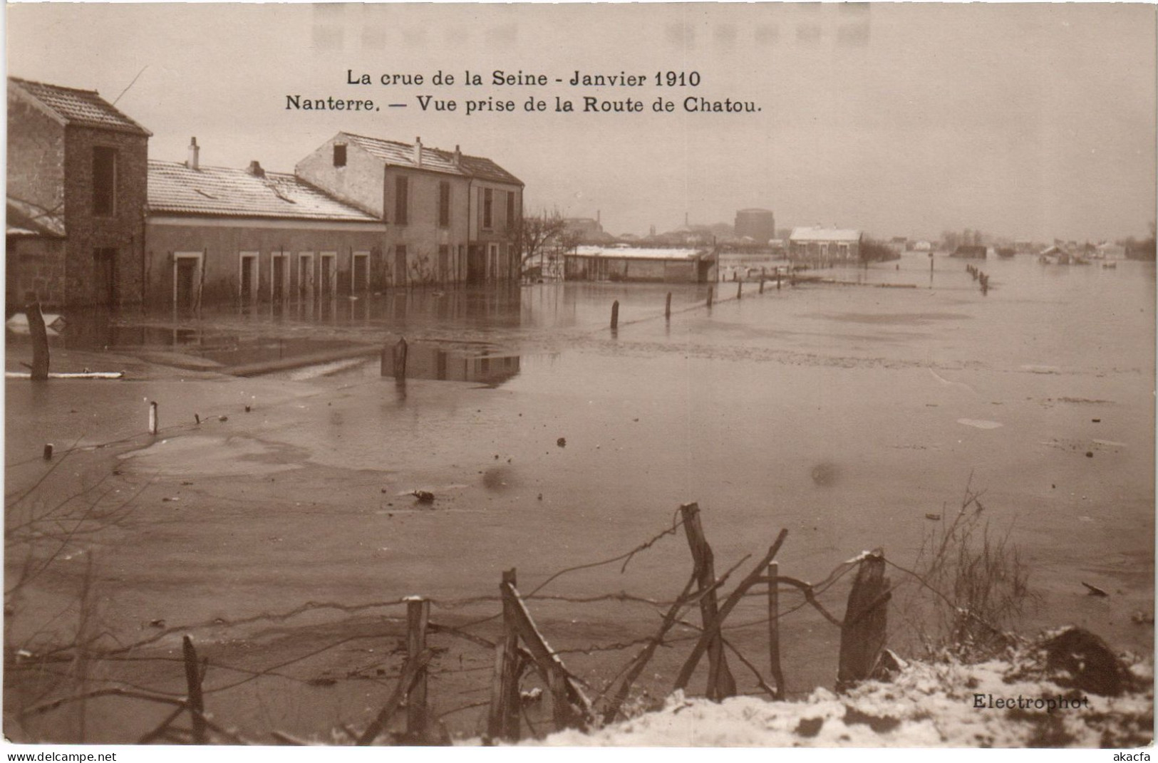 CPA Nanterre Route De Chatou Inondations (1391188) - Nanterre