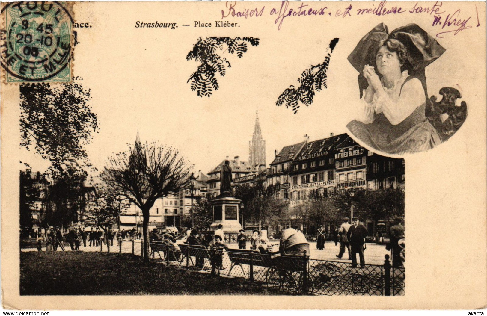 CPA Strasbourg Place Kléber (1390365) - Straatsburg