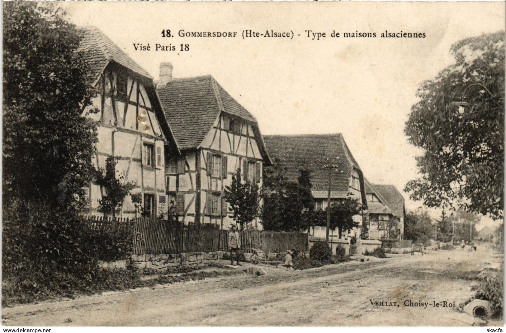 CPA Alsace Gommersdorf Maisons Alsaciennes (1390507) - Sonstige & Ohne Zuordnung