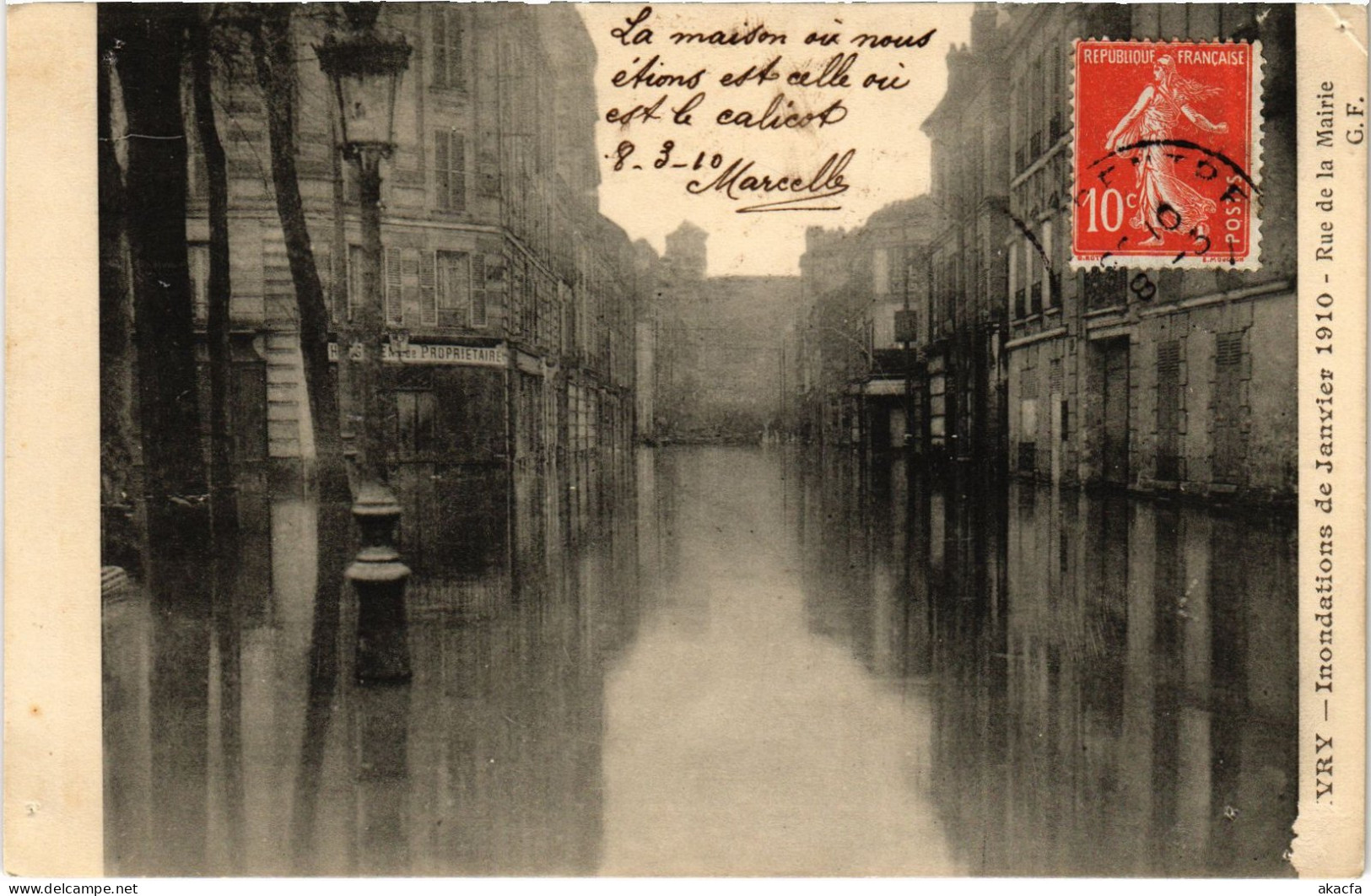 CPA Ivry Rue De La Mairie Inondations (1391297) - Ivry Sur Seine