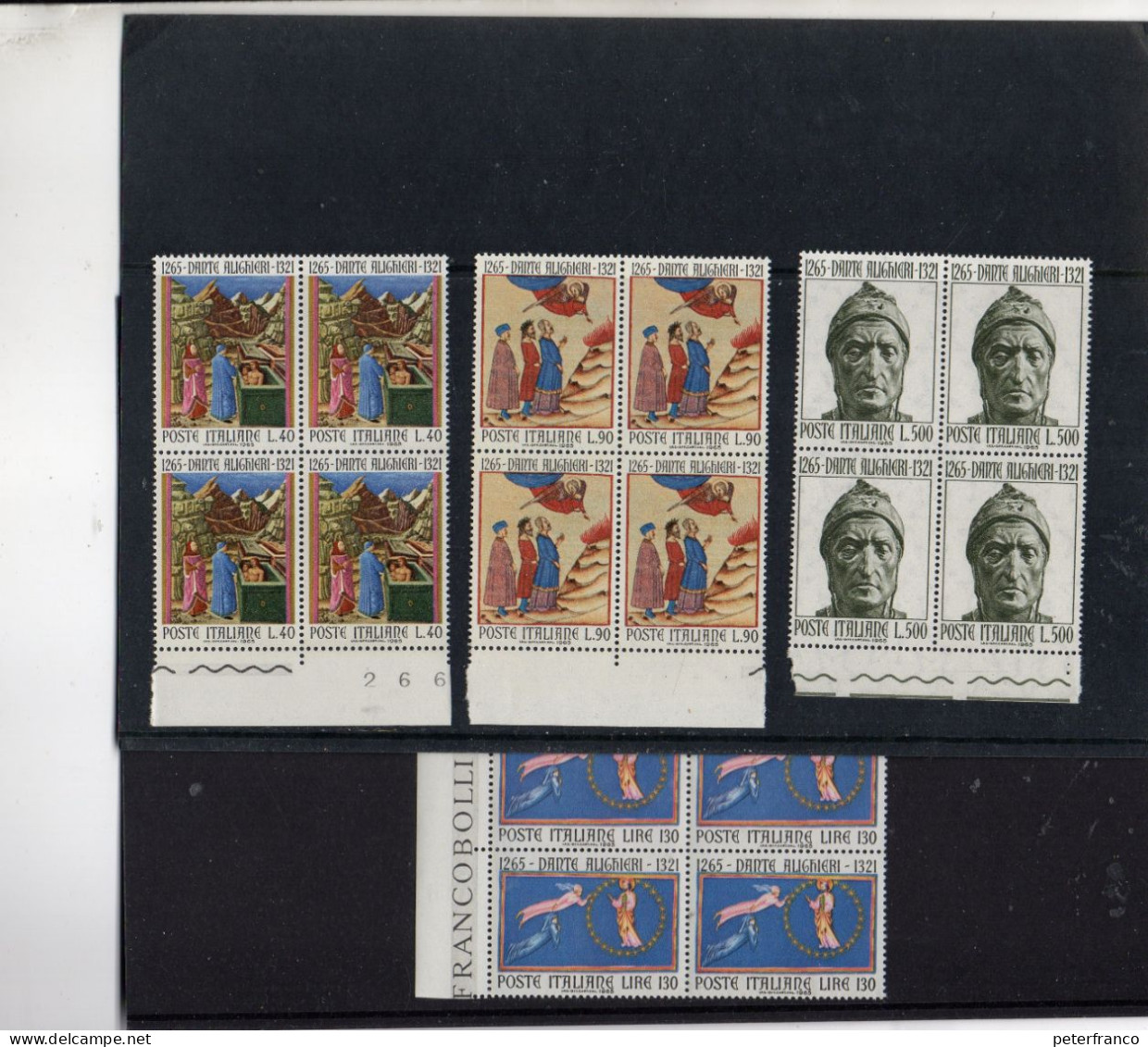 1965 Italia - Dante Alighieri - La Dvuna Commedia - 1961-70: Mint/hinged