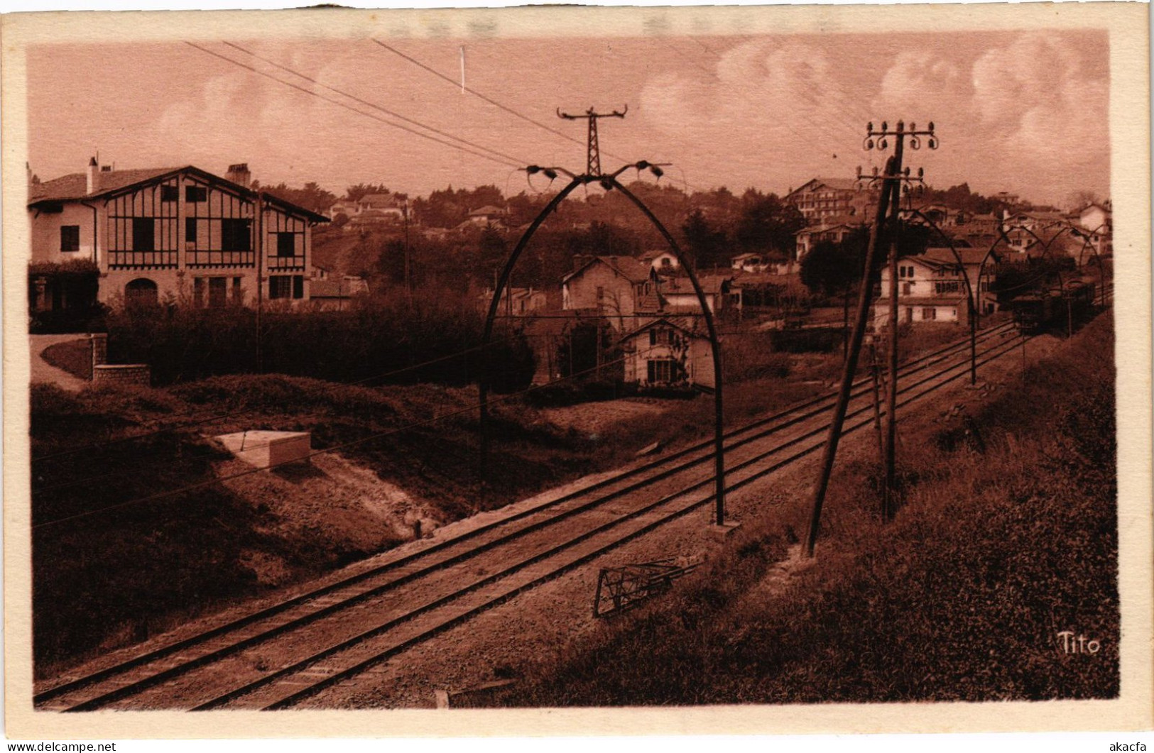 CPA Pays Basque Guéthary Vue Générale Voie Ferrée (1390162) - Guethary