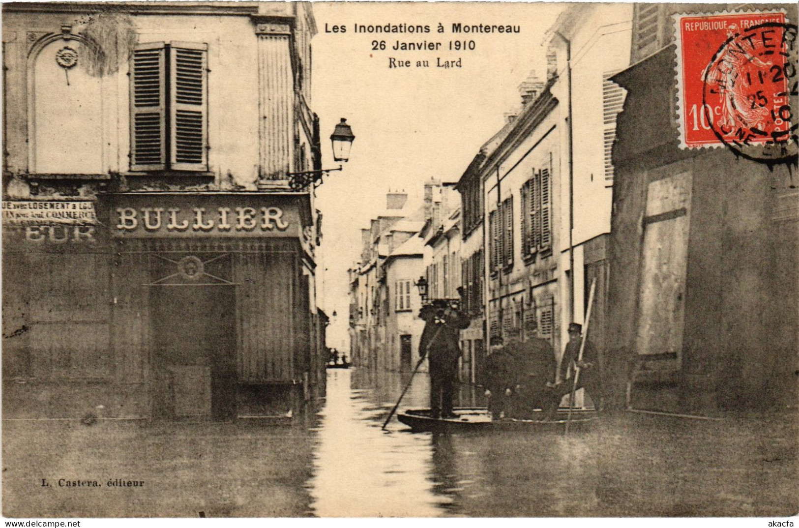 CPA Montereau Rue Au Lard Inondations (1390904) - Montereau