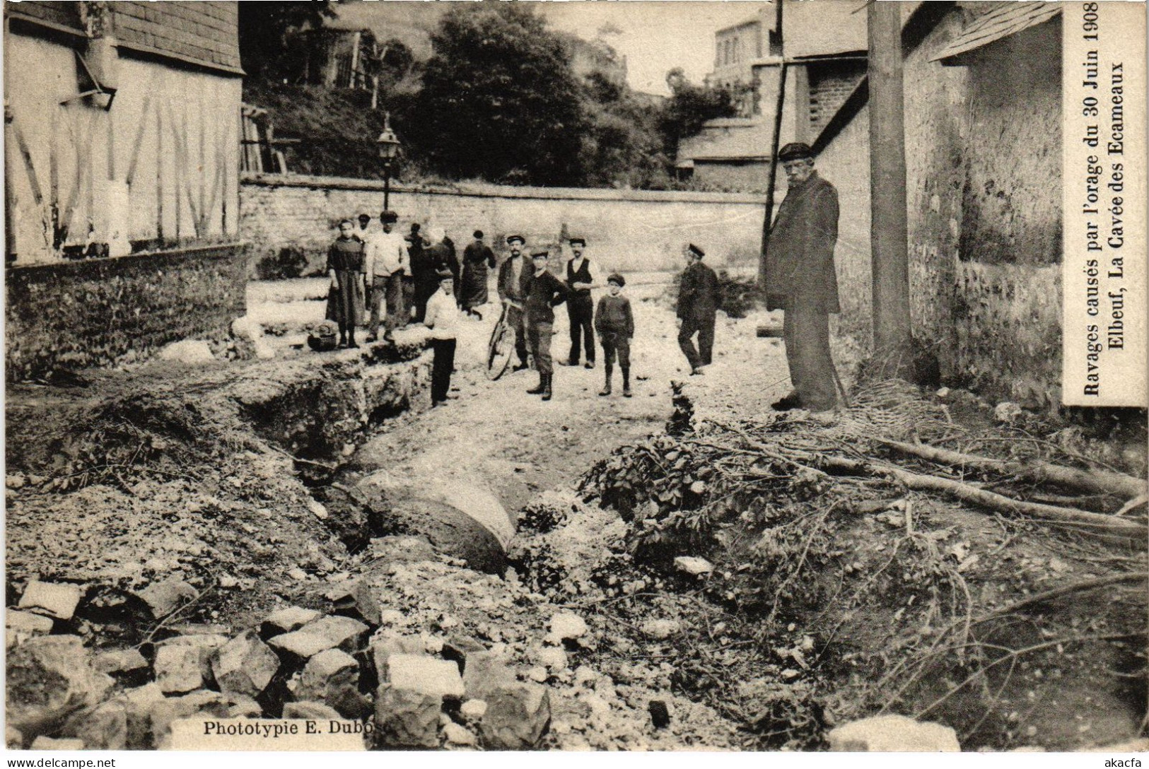 CPA Elbeuf Cavée Des Ecameaux Orage 1908 (1390847) - Elbeuf