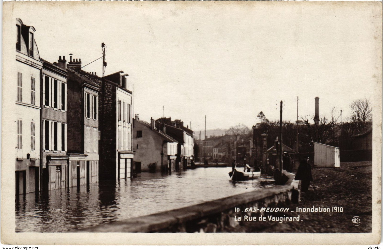 CPA Bas-Meudon Rue De Vaugirard Inondations (1391205) - Meudon