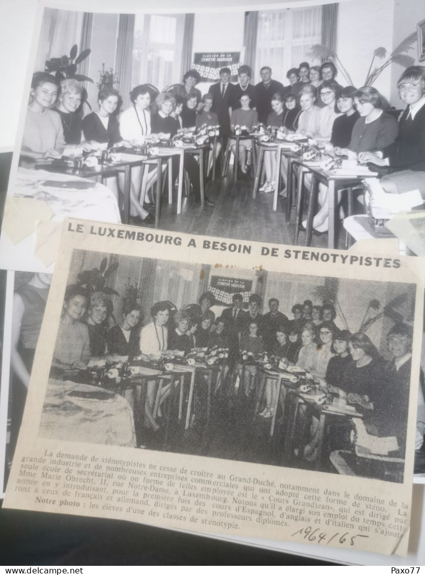 Lot Photos, Bissen, Famille Wolff-Lefèvre. Formation De Stenotypistes Au Cours Grandjean - Sonstige & Ohne Zuordnung