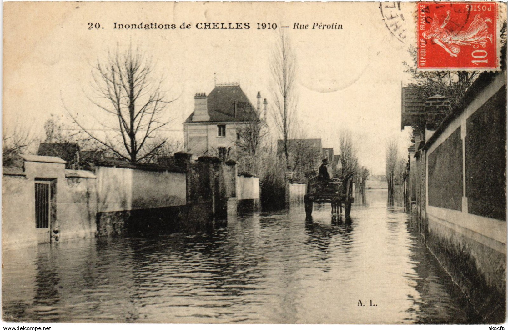 CPA Chelles Rue Pérotin Inondations (1390915) - Chelles